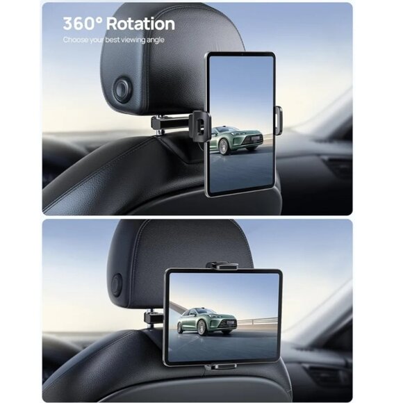 AOMIKER BACKSEAT TABLET HOLDER- ADJUSTABLE ARM- BLACK - TRAVEL ESSENTIAL-NIB - Picture 4 of 11